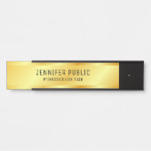 Faux Gold Metallic look Trendy Elegant Sjabloon Deurbordje (Voorkant)