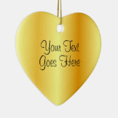 Faux Gold Metallic look Trendy Handgeschreven scri Keramisch Ornament (Rechts)