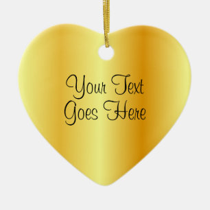 Faux Gold Metallic look Trendy Handgeschreven scri Keramisch Ornament