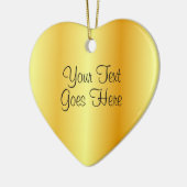 Faux Gold Metallic look Trendy Handgeschreven scri Keramisch Ornament (Links)