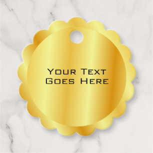 Faux Gold Metallic look Voeg aangepaste tekst toe Bedankjes Labels