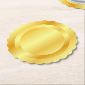 Faux Gold Metallic look Voeg je Monogram tekst toe Kartonnen Onderzetters (Gekanteld)