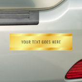 Faux Gold Metallic look Voeg Jouw tekst Sjabloon t Bumpersticker (Op auto)