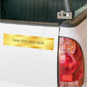 Faux Gold Metallic look Voeg Jouw tekst Sjabloon t Bumpersticker (Op Truck)