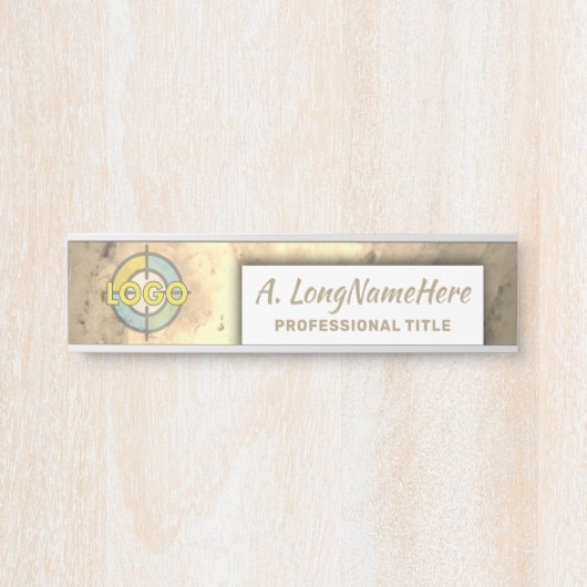 Faux Gold Metallic Luxe naamplaat Executive Kantoo (Voorkant)