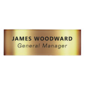 Faux Gold Metallic Medewerker Magnetisch Naambadge (Voorkant)