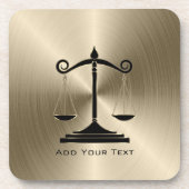 Faux Gold Metallic met de schaalgrootte van justit Bier Onderzetter (Voorkant)