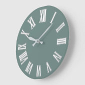 Faux Gold Metallic minima Roman Number Mint Green Grote Klok (Hoek)