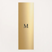 Faux Gold Minimalist Chic Stijlvol Cool Monogramme Yogamat (Voorkant)
