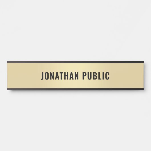 Faux Gold-minimalistisch design - modern, elegant  Deurbordje (Voorkant)