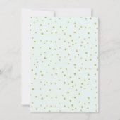 Faux Gold & Mint Brunch & Bubbly Vrijgezellenfeest Kaart (Achterkant)