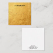 Faux GOLD Modern Bold Jewelry Stud Earring Display Vierkante Visitekaartje (Voorkant / Achterkant)