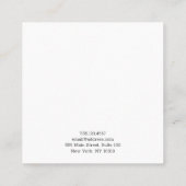 Faux GOLD Modern Bold Jewelry Stud Earring Display Vierkante Visitekaartje (Achterkant)