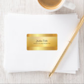 Faux Gold Modern Cool Script Sjabloon Bovenste adr Etiket (Insitu)