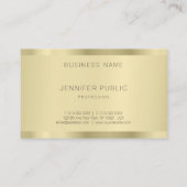 Faux Gold Modern Eenvoudig Ontwerp Sjabloon Elegan Visitekaartje (Achterkant)