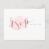 Faux Gold Modern Eenvoudig Script bruiloft RSVP Uitnodiging Briefkaart (Voorkant)
