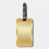 Faux Gold Modern Elegant Glam Trendy Sjabloon Bagagelabel (Achterkant verticaal)