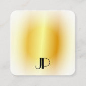 Faux Gold Modern Elegant Gold Monogram Sjabloon Vierkante Visitekaartje (Voorkant)