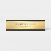 Faux Gold Modern Elegant Luxurous Professional Bureau Naambordje (Voorkant)