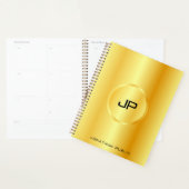 Faux Gold Modern Elegant Monogram Trendy Sjabloon Planner (Display)