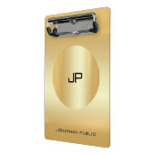 Faux Gold Modern Elegant Monogramed Sjabloon Mini Klembord (Angled2)