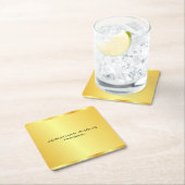Faux Gold Modern Elegant Professional personaliser Kartonnen Onderzetters (Insitu)