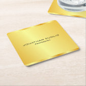 Faux Gold Modern Elegant Professional personaliser Kartonnen Onderzetters (Schuin)