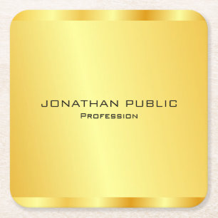 Faux Gold Modern Elegant Professional personaliser Kartonnen Onderzetters