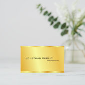 Faux Gold Modern Elegant Professional personaliser Visitekaartje (Staand voorkant)