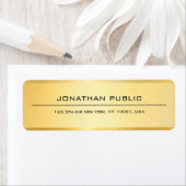 Faux Gold Modern Elegant Professional Simple Etiket (Insitu)