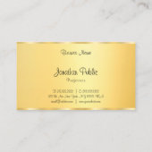 Faux Gold Modern gekalligrafeerd design Sjabloon Visitekaartje (Achterkant)