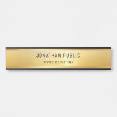 Faux Gold Modern Glamoureuze Sjabloon Trendy Deurbordje (Voorkant)