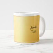 Faux Gold Modern Handgeschreven Script-Sjabloon Grote Koffiekop (Voorkant rechts)