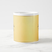 Faux Gold Modern Handgeschreven Script-Sjabloon Grote Koffiekop (Voorkant)