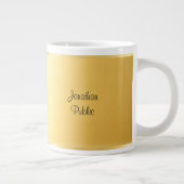Faux Gold Modern Handgeschreven Script-Sjabloon Grote Koffiekop (Rechts)