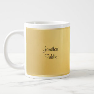 Faux Gold Modern Handgeschreven Script-Sjabloon Grote Koffiekop
