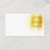 Faux Gold Modern Minimalist Elegant Sjabloon Visitekaartje (Achterkant)