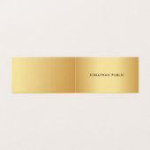 Faux Gold Modern Minimalist Elegant Sjabloon Visitekaartje (Buitenkant ongevouwen)