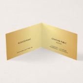 Faux Gold Modern Minimalist Elegant Sjabloon Visitekaartje (Binnen)