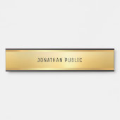 Faux Gold Modern Minimalist Glamour Sjabloon Deurbordje (Voorkant)
