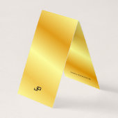 Faux Gold Modern Monogram Elegant Sjabloon Luxe Visitekaartje (Achterkant)