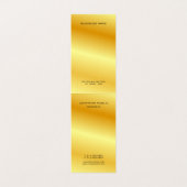 Faux Gold Modern Monogram Elegant Sjabloon Luxe Visitekaartje (Binnenkant ongevouwen)