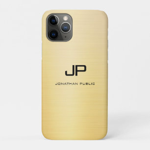Faux Gold Modern Monogram Naam Sjabloon Glamour Case-Mate iPhone Case