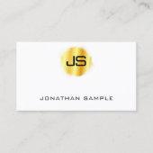 Faux Gold Modern Monogram Professional Elegant Visitekaartje (Voorkant)