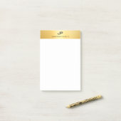 Faux Gold Modern Professional Elegant Sjabloon Post-it® Notes (Op bureau)