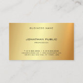 Faux Gold Modern Professional Monogram Elegant Visitekaartje (Achterkant)