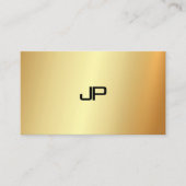 Faux Gold Modern Professional Monogram Elegant Visitekaartje (Voorkant)