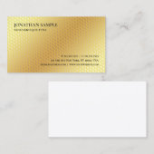 Faux Gold Modern Professional Simple Sjabloon Visitekaartje (Voorkant / Achterkant)