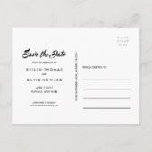 Faux Gold Modern Save the Date Briefkaarten (Achterkant)