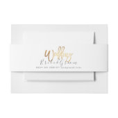 Faux Gold Modern Script Bruiloft Uitnodigingen Wikkel (Voorkant Voorbeeld)